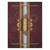 スチームパンク、マロンの歯車の真鍮、モノグラム テーブルクロス (正面)