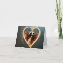 スチームパンク ラブ ハート デジタル アート カード