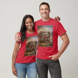 スチームパンク ルビーと短剣 戦士 バレンタイン Tシャツ