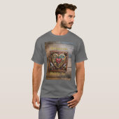 スチームパンク ルビーと短剣 戦士 バレンタイン Tシャツ (正面フル)