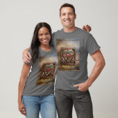スチームパンク ルビーと短剣 戦士 バレンタイン Tシャツ (ユニセックス)