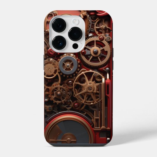 スチームパンク レッド iPhoneケース (裏面)