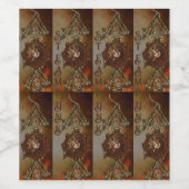 スチームパンク ワインラベル (シングルラベル)