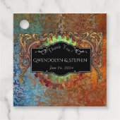 スチームパンク ヴィンテージ ウェディング "サンキュー" フェイバータグ (正面)