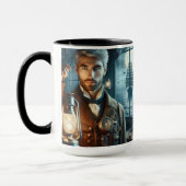 スチームパンク ヴィンテージ ヴィクトリアン ライトハウス キーパー マグカップ (左)