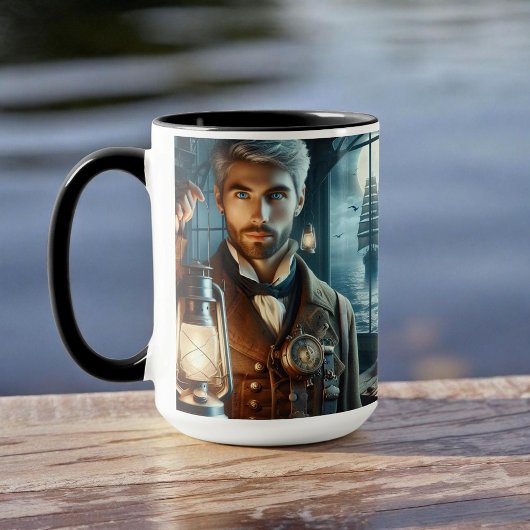 スチームパンク ヴィンテージ ヴィクトリアン ライトハウス キーパー マグカップ