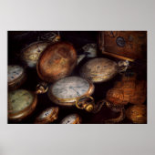 スチームパンク – 時計 – 時擦り切れた間 ポスター (正面)