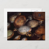 スチームパンク - 時計 - 時間に刻まれた ポストカード (正面/裏面)