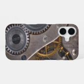 スチームパンク 歯車 サビ iPhone 16ケース (裏面横)