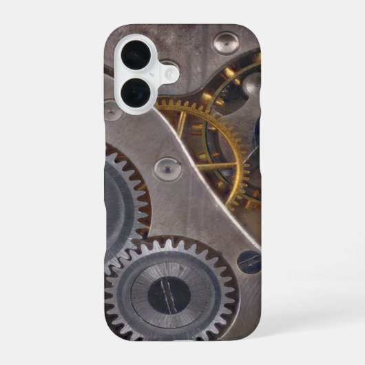 スチームパンク 歯車 サビ iPhone 16ケース (裏面)