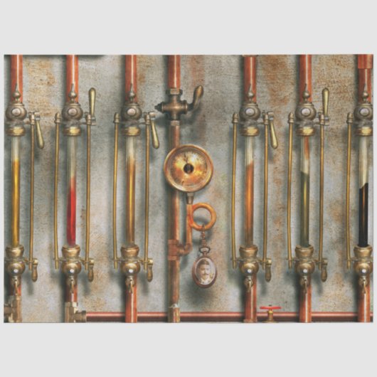 スチームパンク - 潤滑オイル分配管 薄葉紙 (正面)