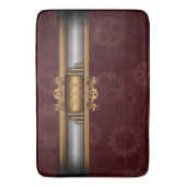 スチームパンク、真鍮オンマルロンギアモノグラム バスマット (正面縦)