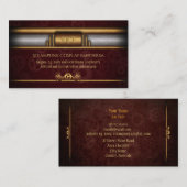 スチームパンク、真鍮オンマルロンギア、モノグラム 名刺 (正面/裏面)