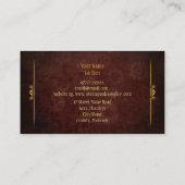 スチームパンク、真鍮オンマルロンギア、モノグラム 名刺 (裏面)