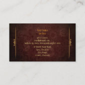 スチームパンク、真鍮オンマルロンギア、モノグラム 名刺 (裏面)