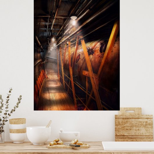 スチームパンク – 給排水衛生設備 – 廊下 ポスター (キッチン)