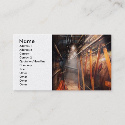 スチームパンク – 給排水衛生設備 – 廊下 名刺 (正面)