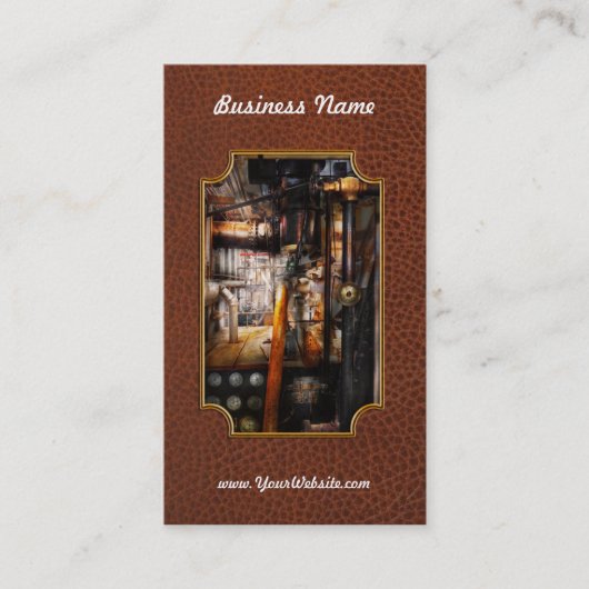 スチームパンク – 給排水衛生設備 – 配管 名刺 (正面)