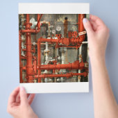 スチームパンク – 赤いパイプ頭痛 チラシ (手)