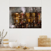 スチームパンク – 配管 – 蒸留装置 ポスター (キッチン)