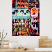 スチームパンク – 電気制御室 ポスター (キッチン)