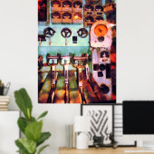 スチームパンク – 電気制御室 ポスター (ホームオフィス)