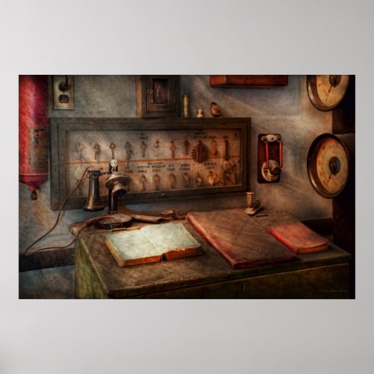 スチームパンク – 電気 – 私の9から5の仕事 ポスター (正面)