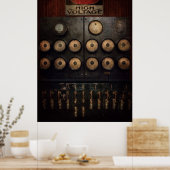 スチームパンク – 電気 – 電力の中心 ポスター (キッチン)