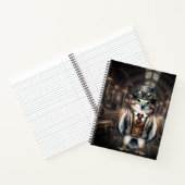 スチームパンク《鳥》ハヤブサスパイラルノート ノートブック (内部)