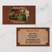 スチームパンク – Worthington duplex steam pump 1880 名刺 (正面/裏面)