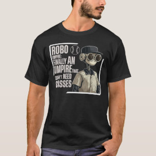 スチームパンクRobo Umpire – グラス不要 Tシャツ