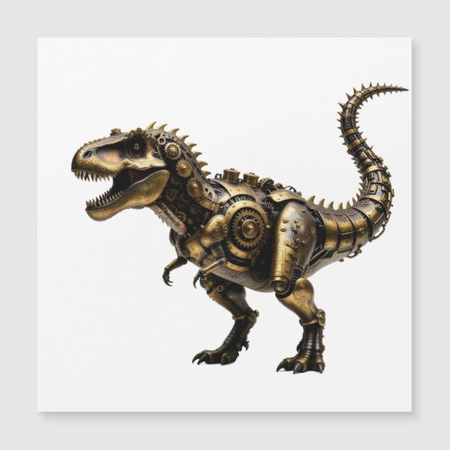 スチームパンクT-Rexメカ - 真鍮の恐竜獣 (正面)