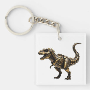 スチームパンクT-Rexメカ - 真鍮ダイノビースト キーホルダー