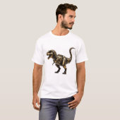 スチームパンクT-Rexメカ - 真鍮ダイノビースト Tシャツ (正面フル)