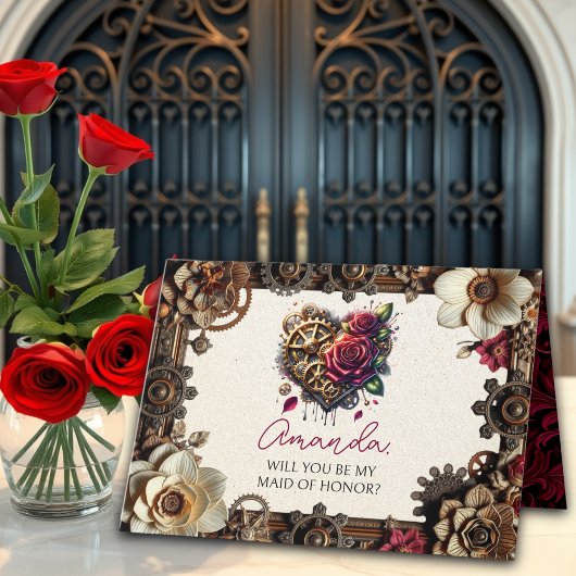 スチームパ結婚ンク | 私のメイド・オブ・オーナー（花嫁付き添い人） カード