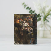 スチームパ飛んでいるンチ女の子はがき ポストカード (スタンド正面)