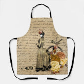 スチームビクトリアンパンクヴィンテージ金ゴールド エプロン (正面)