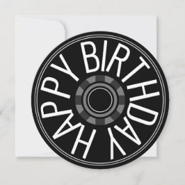 スチームホイール スチームパンク な 誕生日おめでとうカード 黒 シーズンカード
