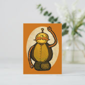 スチームボットアンティークロボット ポストカード (スタンド正面)