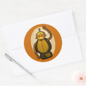 スチームボットアンティークロボット ラウンドシール (封筒)