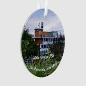 スチームボートザアディロンダックレイクジョージNY オーナメント (正面)