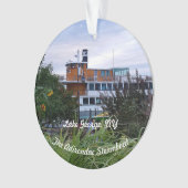 スチームボートザアディロンダックレイクジョージNY オーナメント (正面)