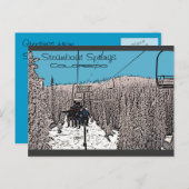 スチームボートスプリングス コロラド州 リフトからの1日のポストカード ポストカード (正面/裏面)
