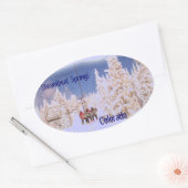 スチームボート春シール 楕円形シール (封筒)