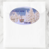 スチームボート春シール 楕円形シール (バッグ)