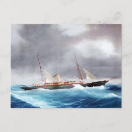 スチームヨットマルガリータ1900年代 ポストカード