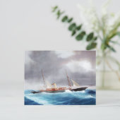 スチームヨットマルガリータ1900年代 ポストカード (スタンド正面)