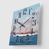 スチームヨットSYヴァンドゥアラ1906 スクエア壁時計 (傾斜)
