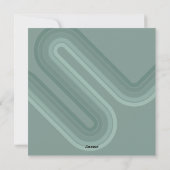 スチーモダンルミニマルブルーのシェードのストライプ写真 シーズンカード (裏面)