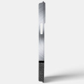 スチールおよびブラックレザープリント Case-Mate iPhoneケース (裏面 / 右)